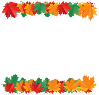 Fall leaf border clipart