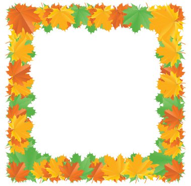 Fall leaf border clipart