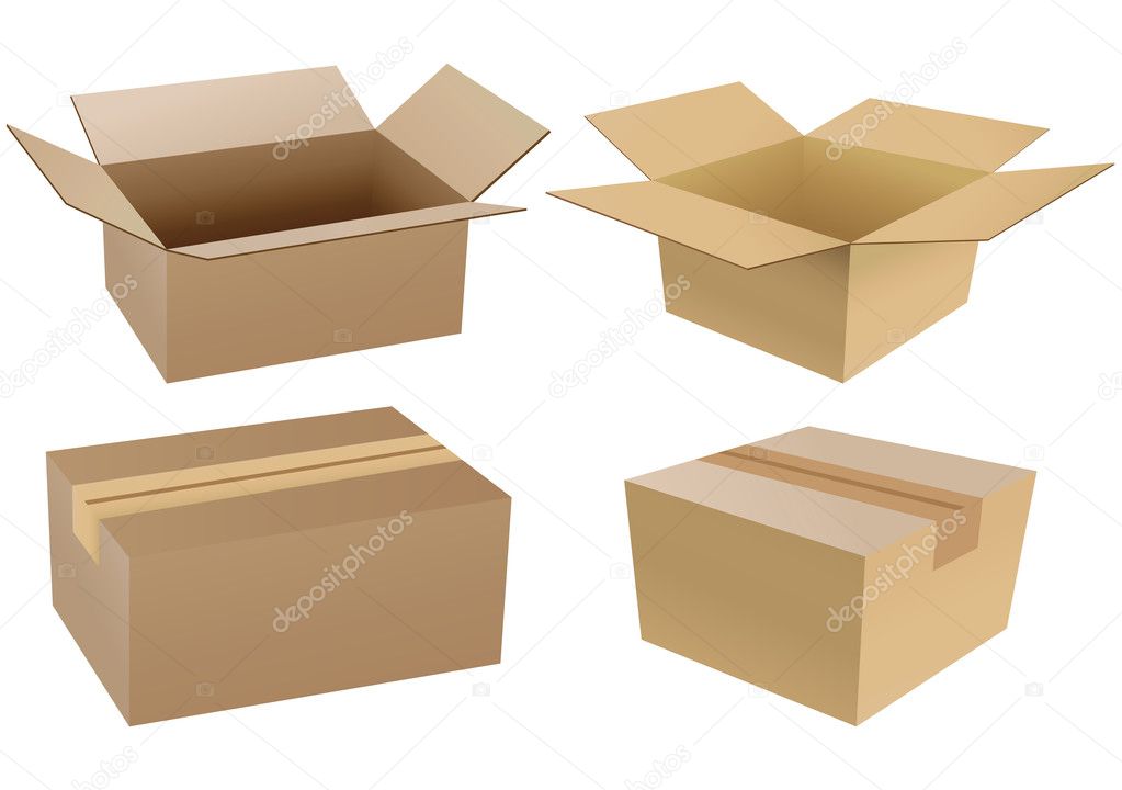 Set of carton boxes