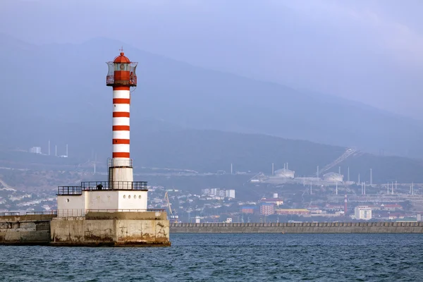View of the port light and the port behind it — Stock Photo, Image