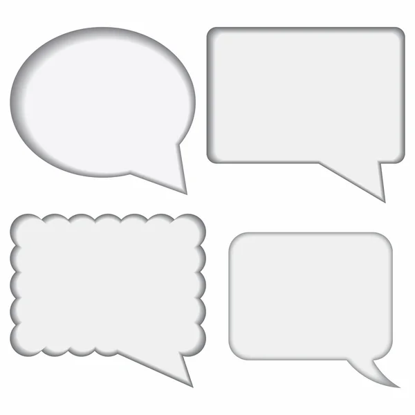 Boîtes de dialogue sur fond blanc — Image vectorielle