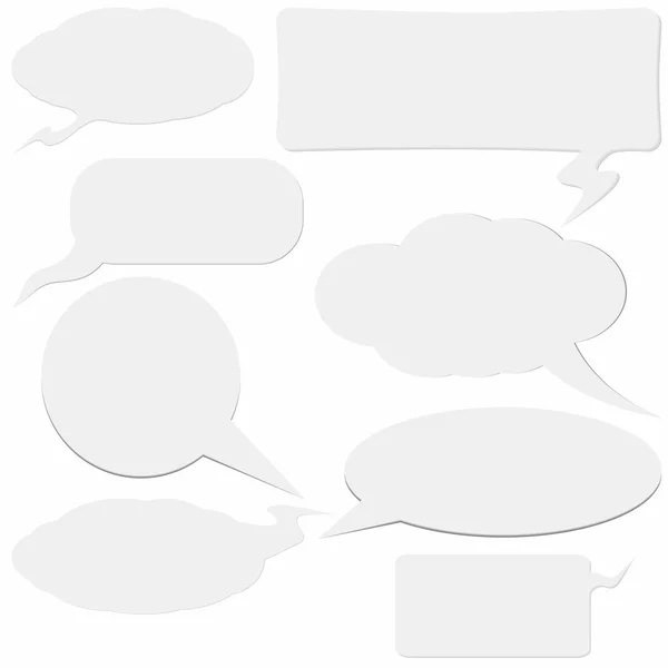Dialogue boxes on white background — Stock Vector