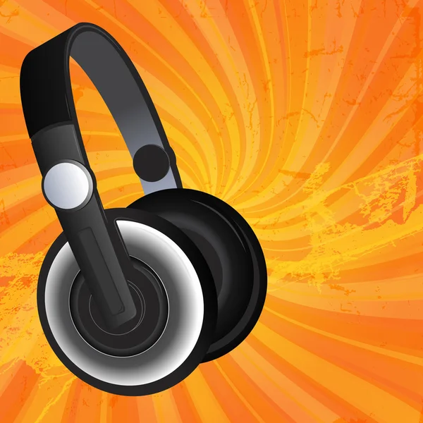 Μαύρο Ακουστικά Φόντο Grunge — Διανυσματικό Αρχείο