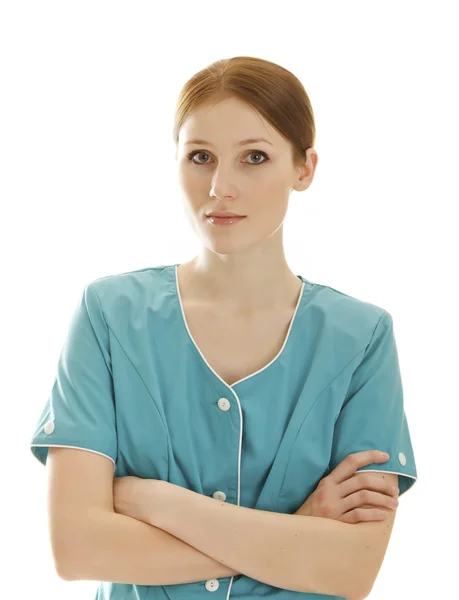 Fiatal nő orvos vagy a nővér — Stock Fotó