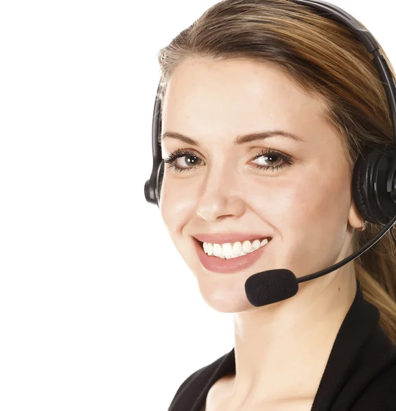 Smiling customer operator — Stock Photo, Image