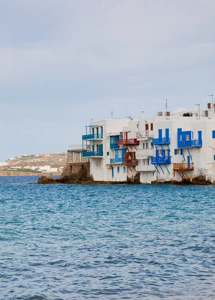 Pequeña Venecia en la isla de Mykonos en el Mediterráneo — Foto de Stock
