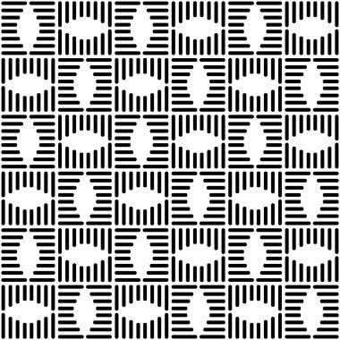 Seamless checked design. Geometric black-and-white pattern. clipart