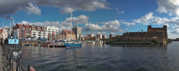 stock image Old Baltic city Gdansk, Poland. Panoramic view.