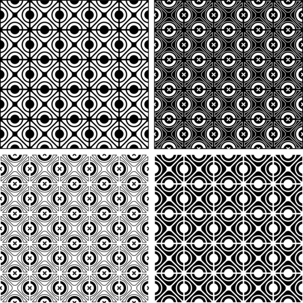 Conjunto de patrones entrecruzados comprobados sin costura . — Archivo Imágenes Vectoriales