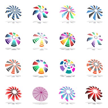 Design elements set with rotation. clipart