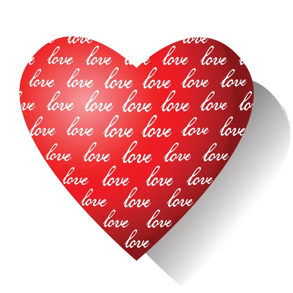 Kärlek. Alla hjärtans-kort. — Stock vektor
