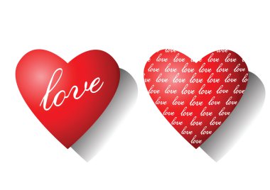 Sevgililer günü için kalp simgeler. vektör set.