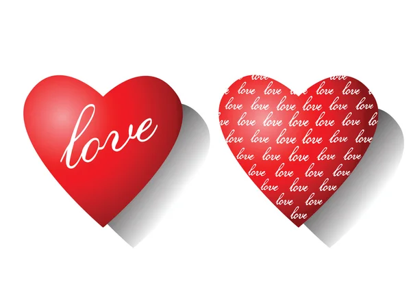 Herz Ikonen Für Den Valentinstag Vektorsatz — Stockvektor
