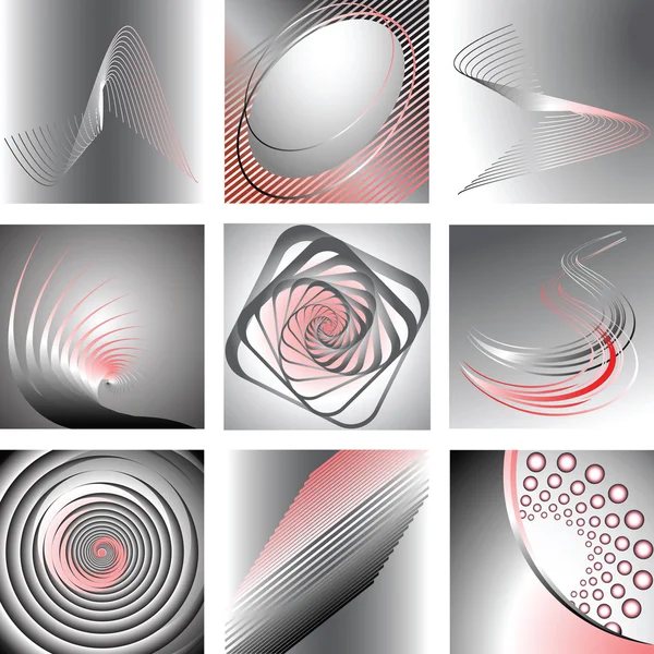 Set de dessins abstraits . — Image vectorielle