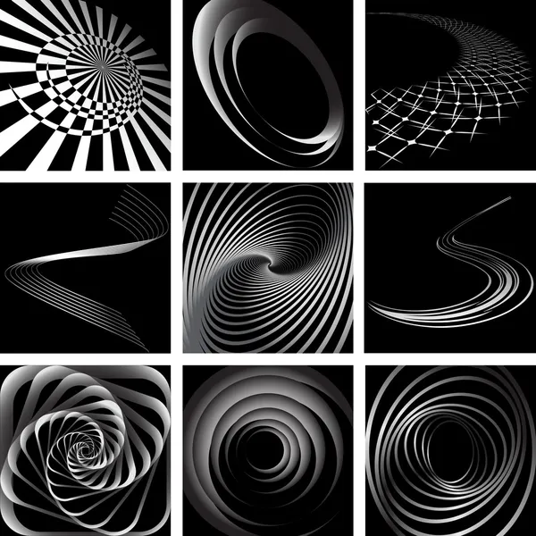 Fond abstrait avec mouvement tourbillonnant . — Image vectorielle