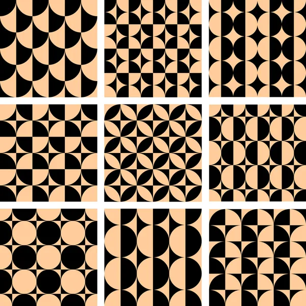 Motifs géométriques sans couture dans la conception de l'art op . — Image vectorielle
