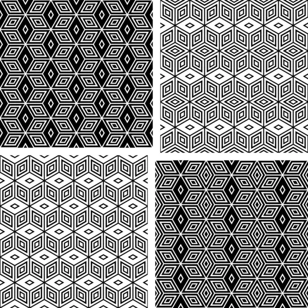 Conjunto de patrones geométricos sin costura . — Archivo Imágenes Vectoriales