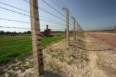 Auschwitz road ruins clipart