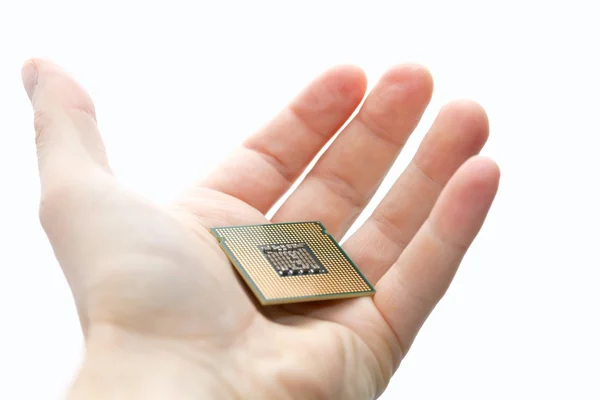 CPU in hand — Stockfoto