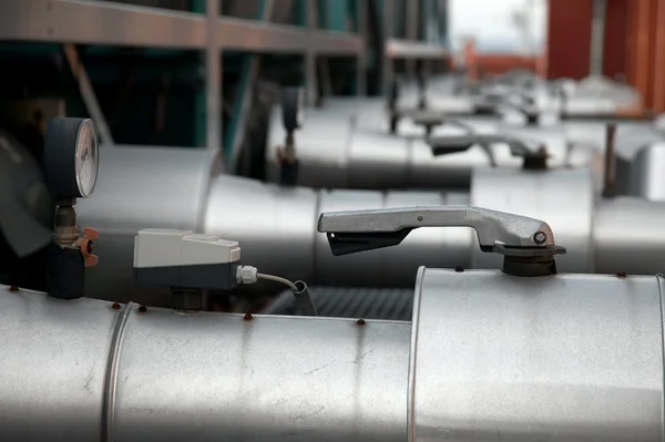 Pipes in a row — Stock Photo, Image