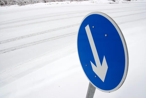 Sign in winter — Stock Photo, Image