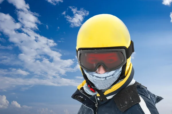 Female Skier Helmet — Stock Photo, Image