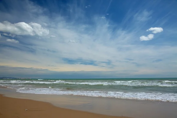 Sandy Beach Waves See — Stock Photo, Image