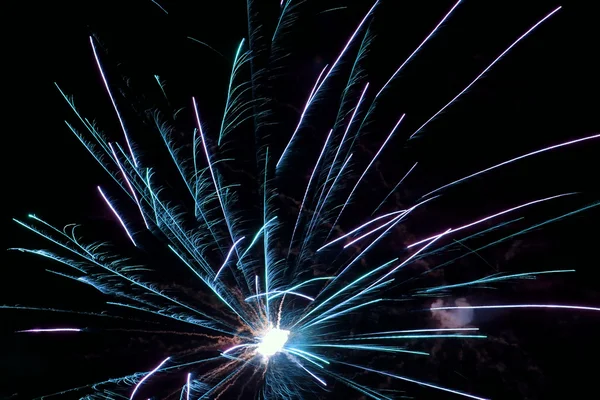 stock image Exploding fireworks against the night sky