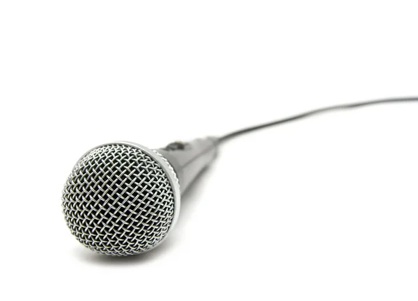 Микрофон Изолирован Белом Фоне — стоковое фото