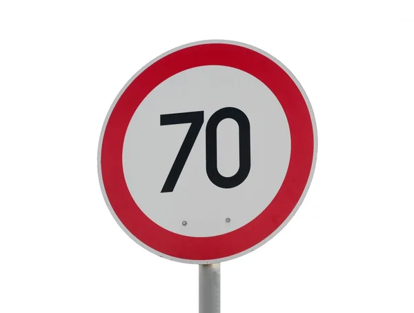stock image Speed limit sign isolated on white background