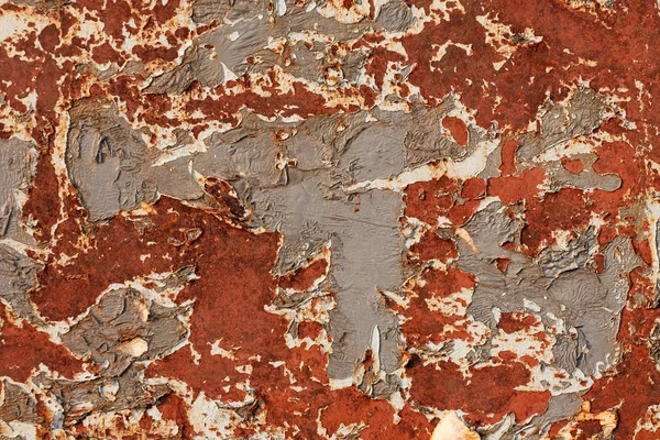 Textura Metal Oxidado Con Pintura Cayendo Pedazos —  Fotos de Stock