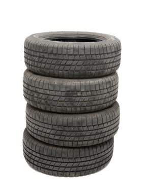 Tyres in a pile clipart