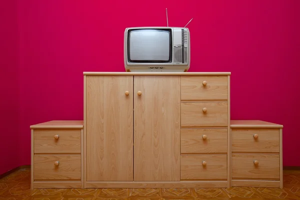 Телевидение в комнате — стоковое фото