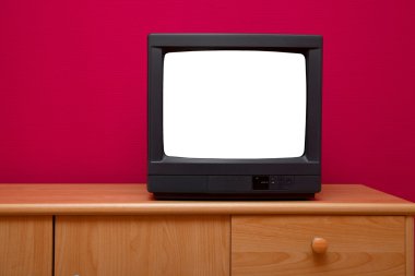 TV with blank screen clipart