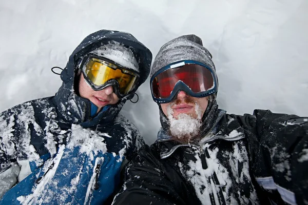 Snowy men — Stock Photo, Image