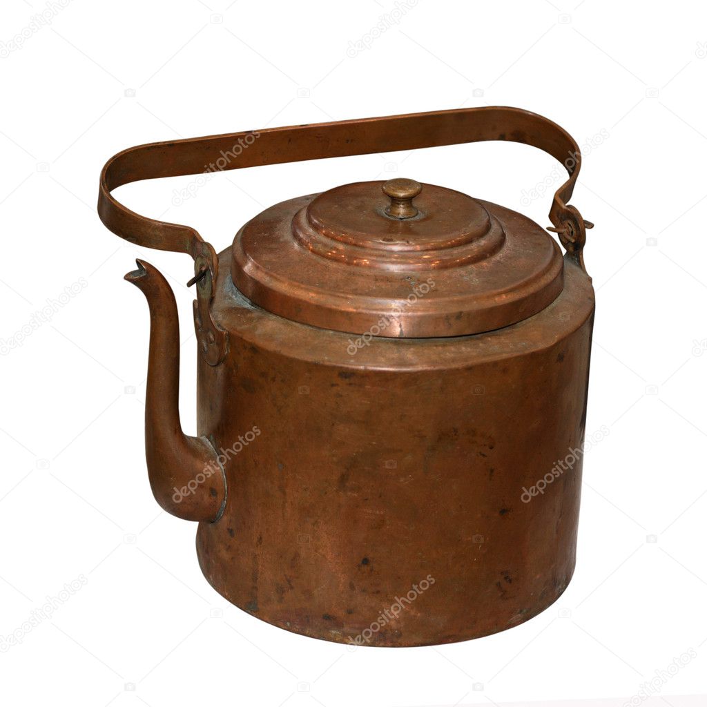 The ancient copper teapot