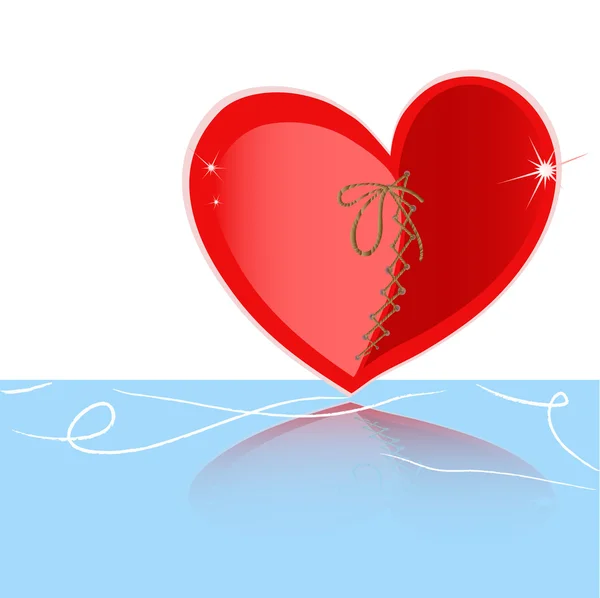 Heart on ice — Stock Photo, Image