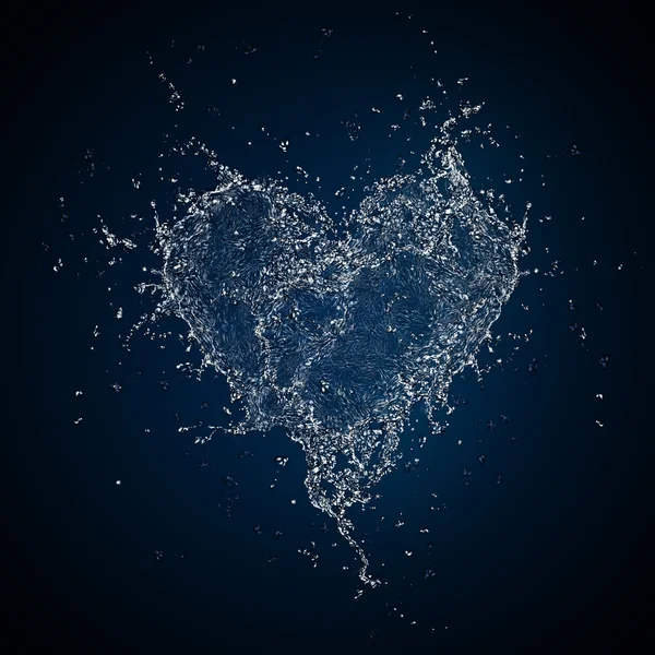 Corazón en el agua — Foto de Stock