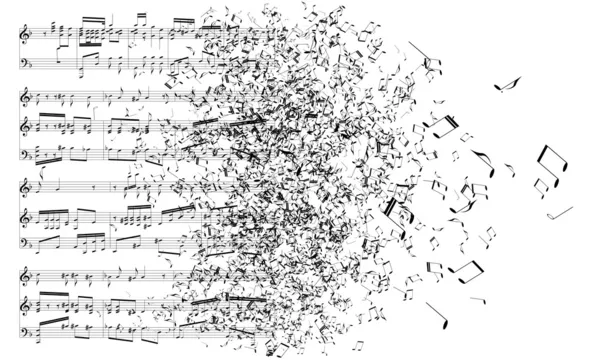 Музичні ноти, що танцюють — стоковий вектор