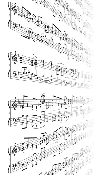 Textura de notas musicales — Vector de stock