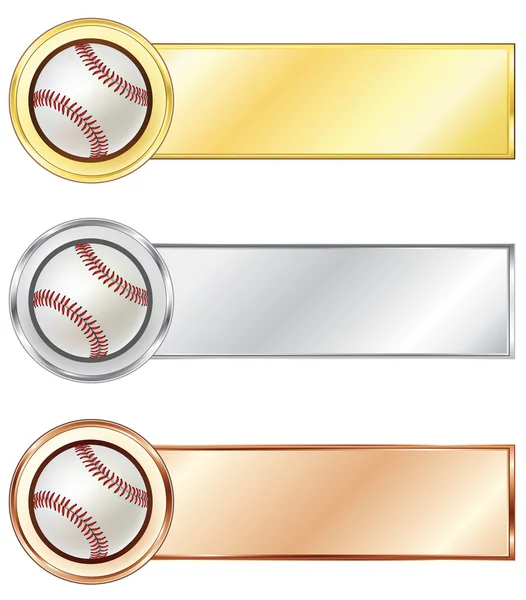Medalhas de beisebol —  Vetores de Stock