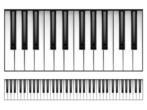 Teclado de piano — Vector de stock