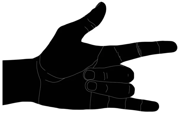 Hand making the heavy metal or satan gesture — Stock Photo, Image