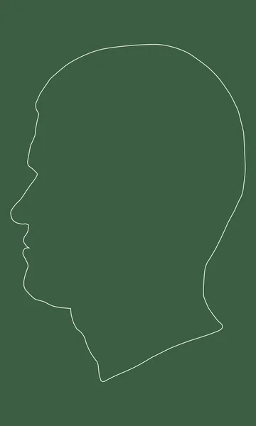 Man head silhouette — Stock Vector