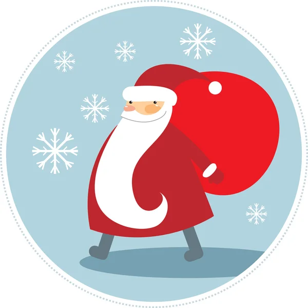 サンタとクリスマスカード — ストックベクタ