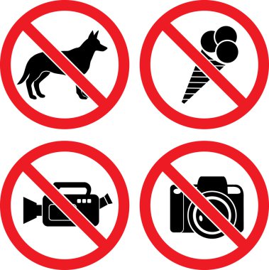 Forbidding Vector Signs clipart