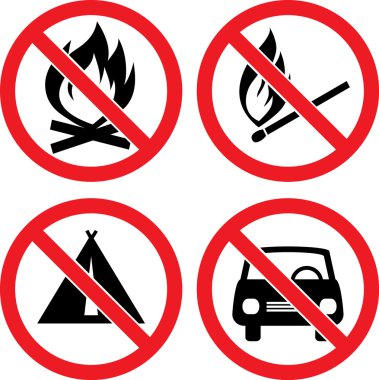 Forbidding Vector Signs clipart