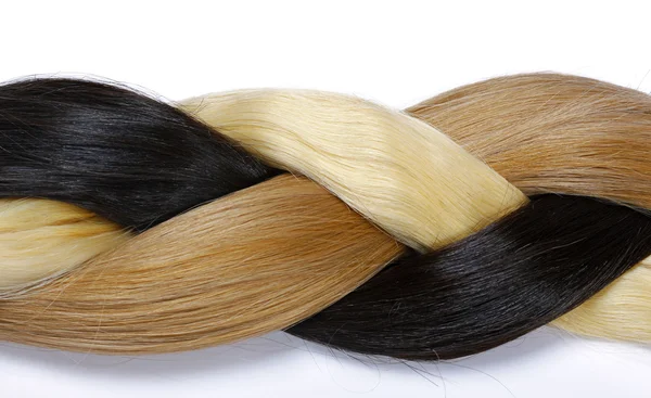 Плейт из цветных волос — стоковое фото