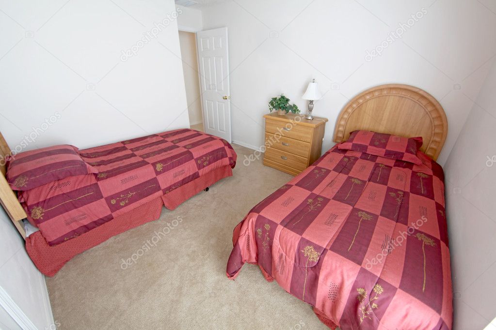 A Twin Bedroom, Interior Shot of a Home