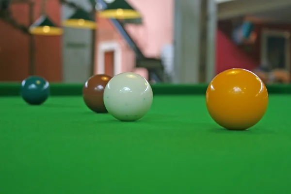 Snooker Balls Pronto Una Partita Snooker — Foto Stock